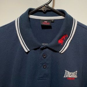 Dark Blue vintage Lonsdale London polo. Size Large